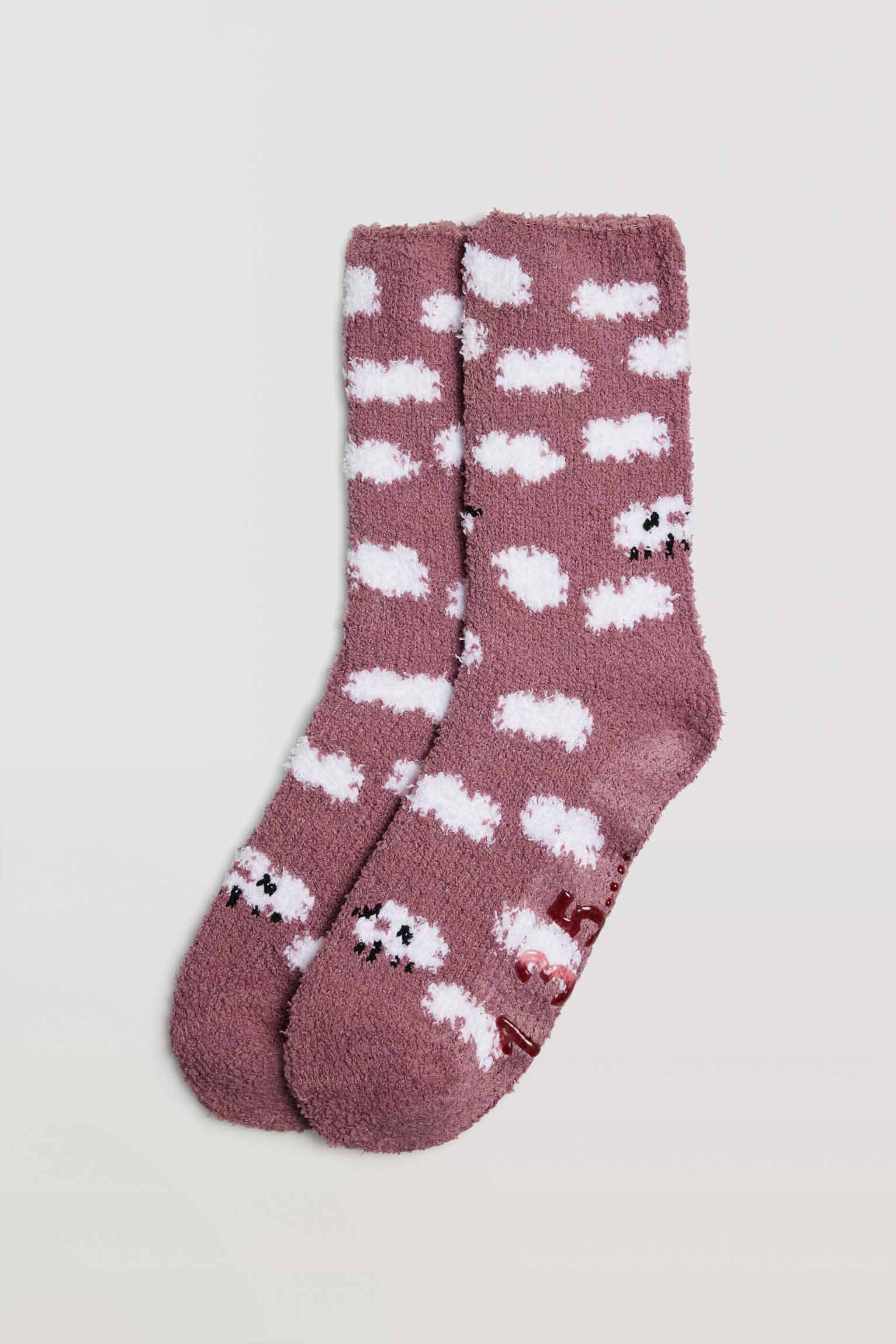 Meias de flanela antiderrapantes