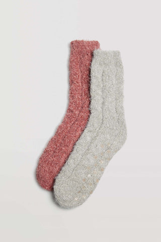 Pack de 2 pares de meias antiderrapantes