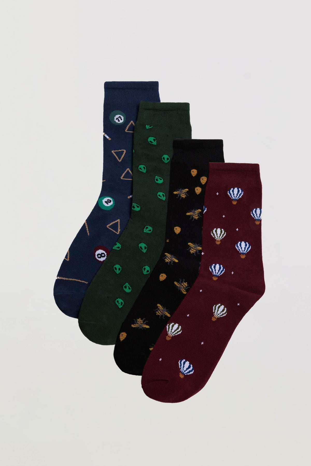 Meias estampadas pack de 4