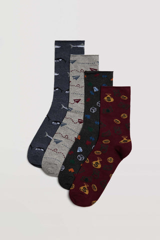 Pack 4 pares de meias sem punho