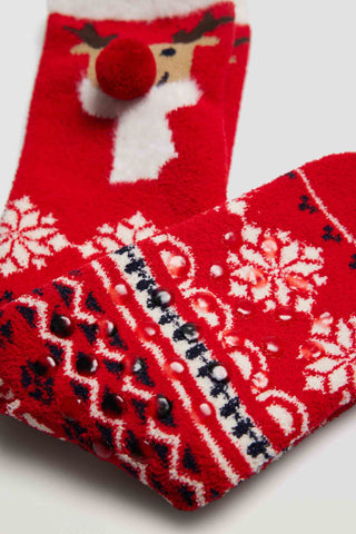 Meias antiderrapantes para homem Natal