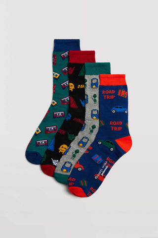 Pack 4 pares de meias