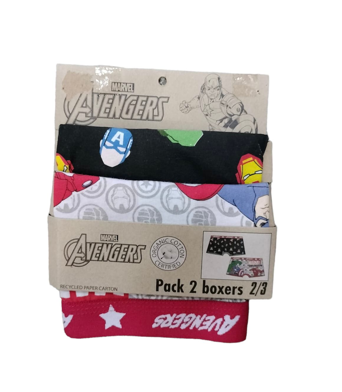 Pack Boxers Marvel Avengers