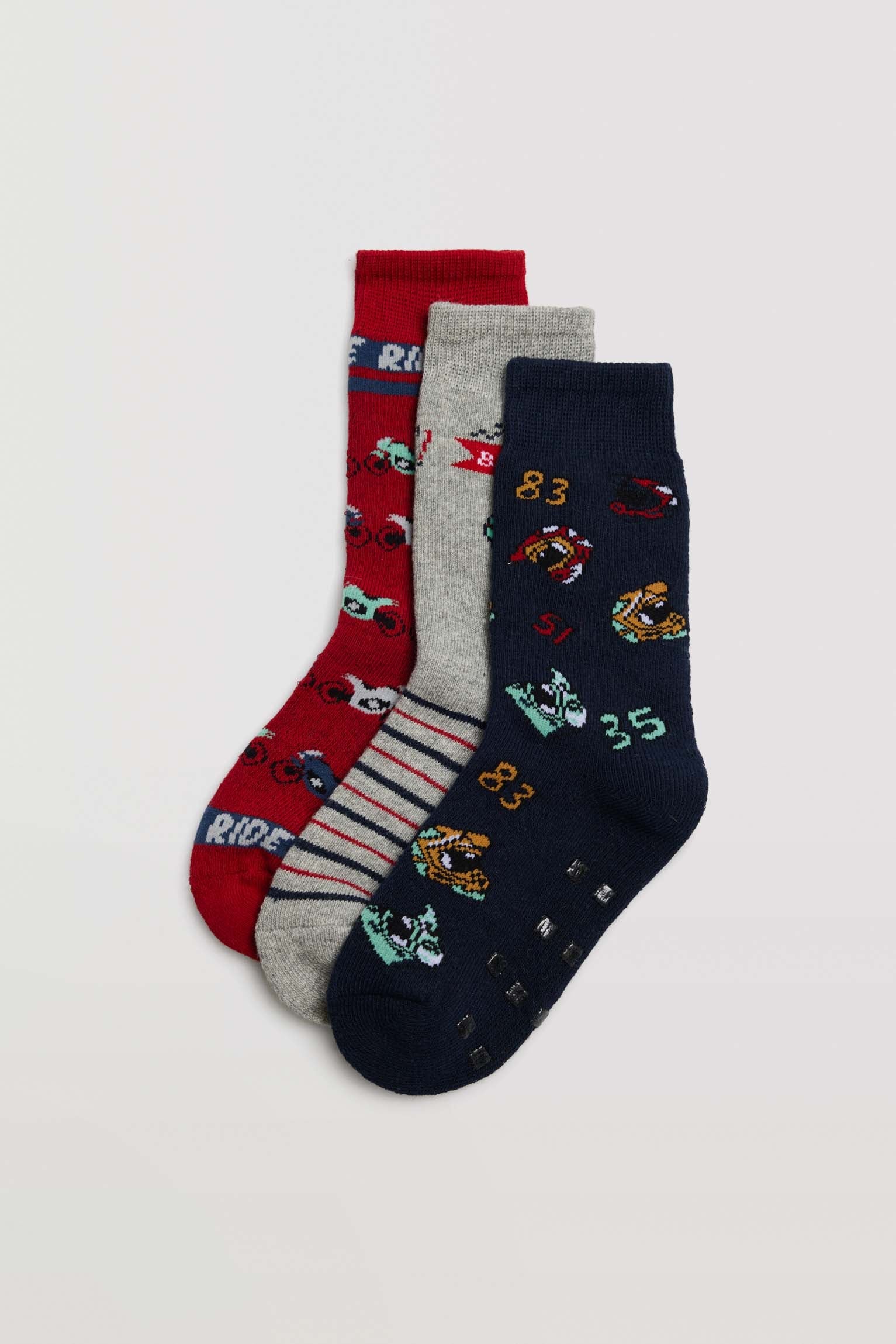 Pack 3 pares de meias térmicas antiderrapantes