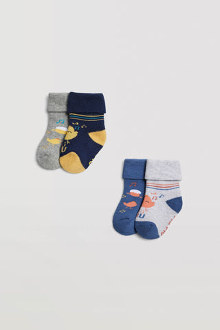 Pack 4 pares de meias térmicas antiderrapantes