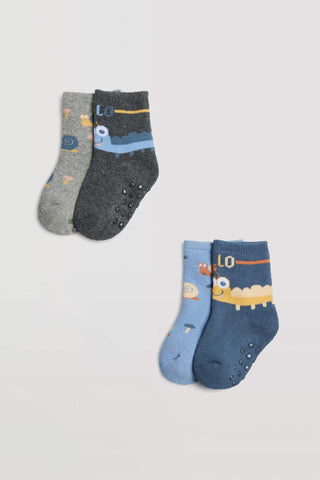 Pack 4 pares de meias antiderrapantes