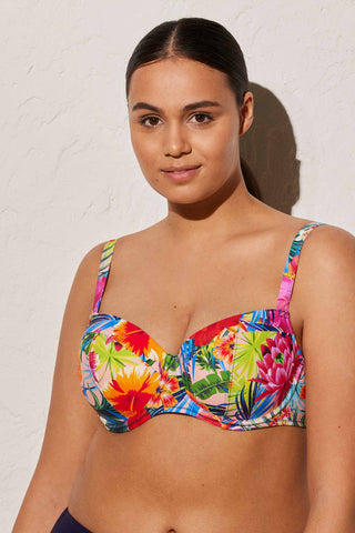 Top bikini com aro multiposição