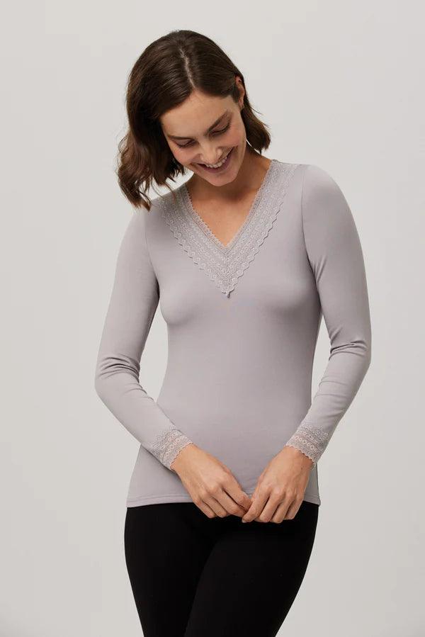 Camisola Térmica manga comprida decote V - Rarassocks