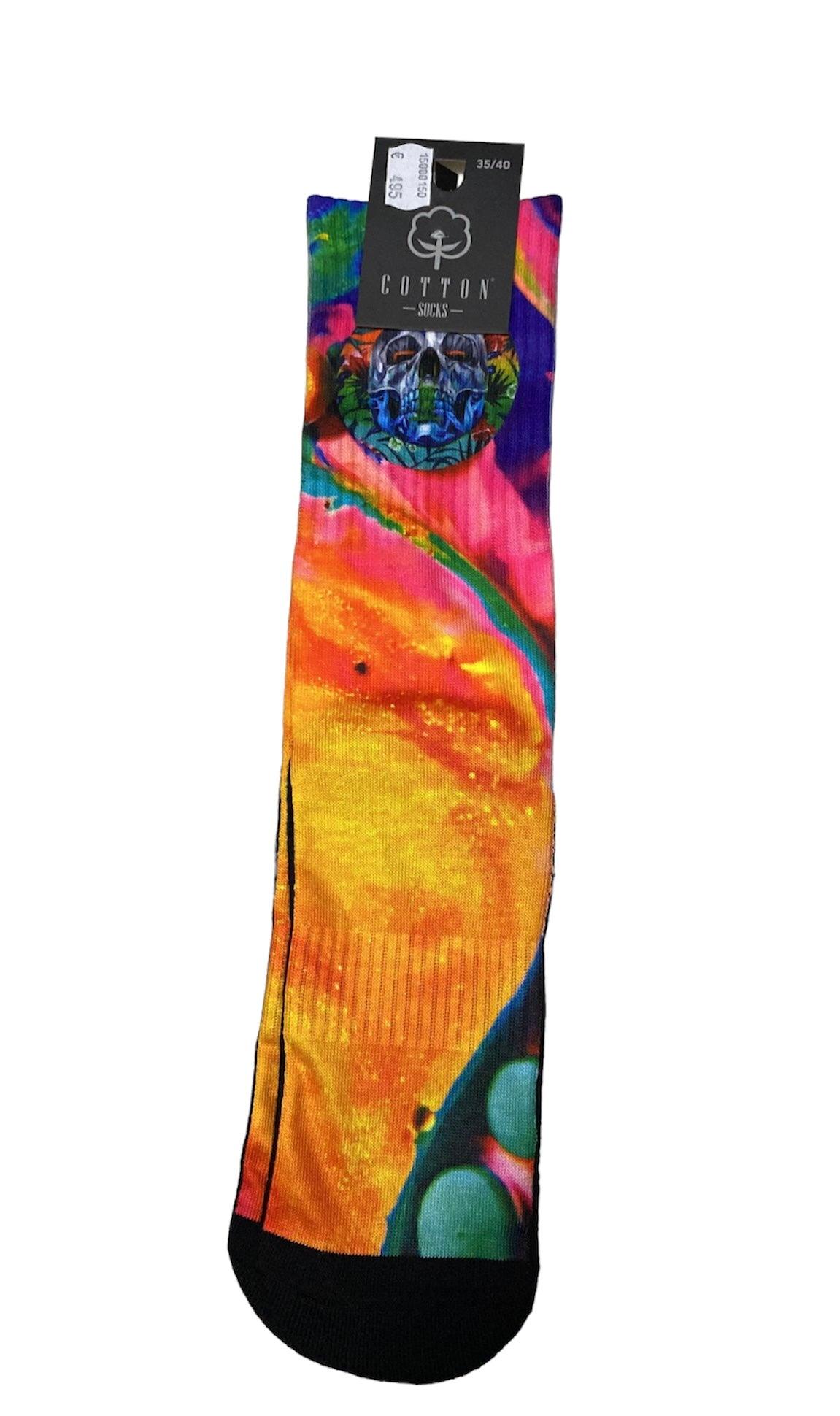 Meia alta Caveira - Rarassocks