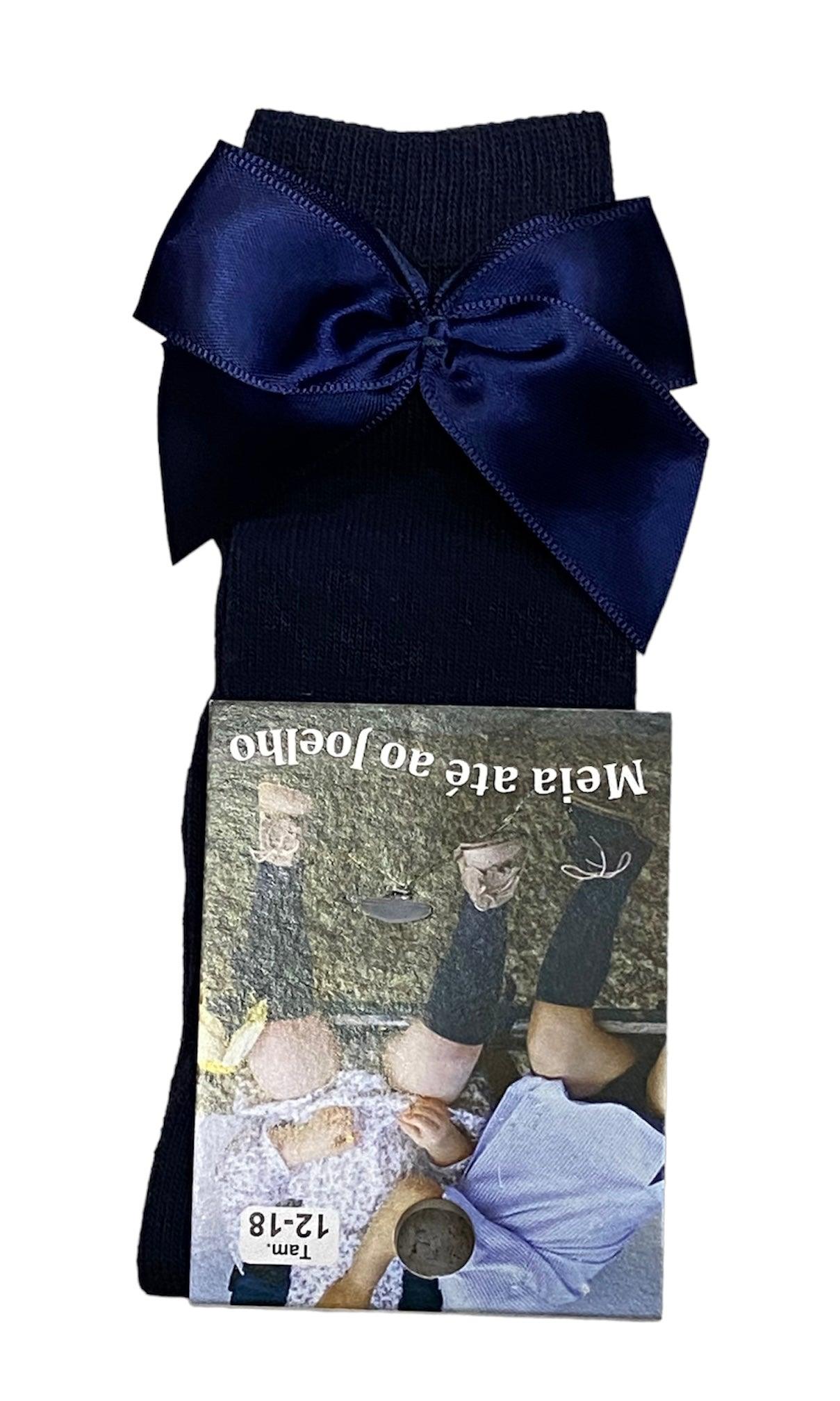 Meia de bebé até ao joelho com laço - Rarassocks