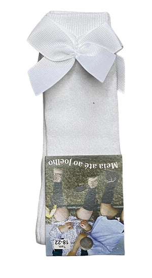 Meia de bebé até ao joelho com laço - Rarassocks
