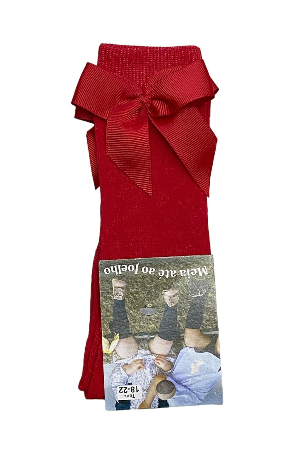 Meia de bebé até ao joelho com laço - Rarassocks