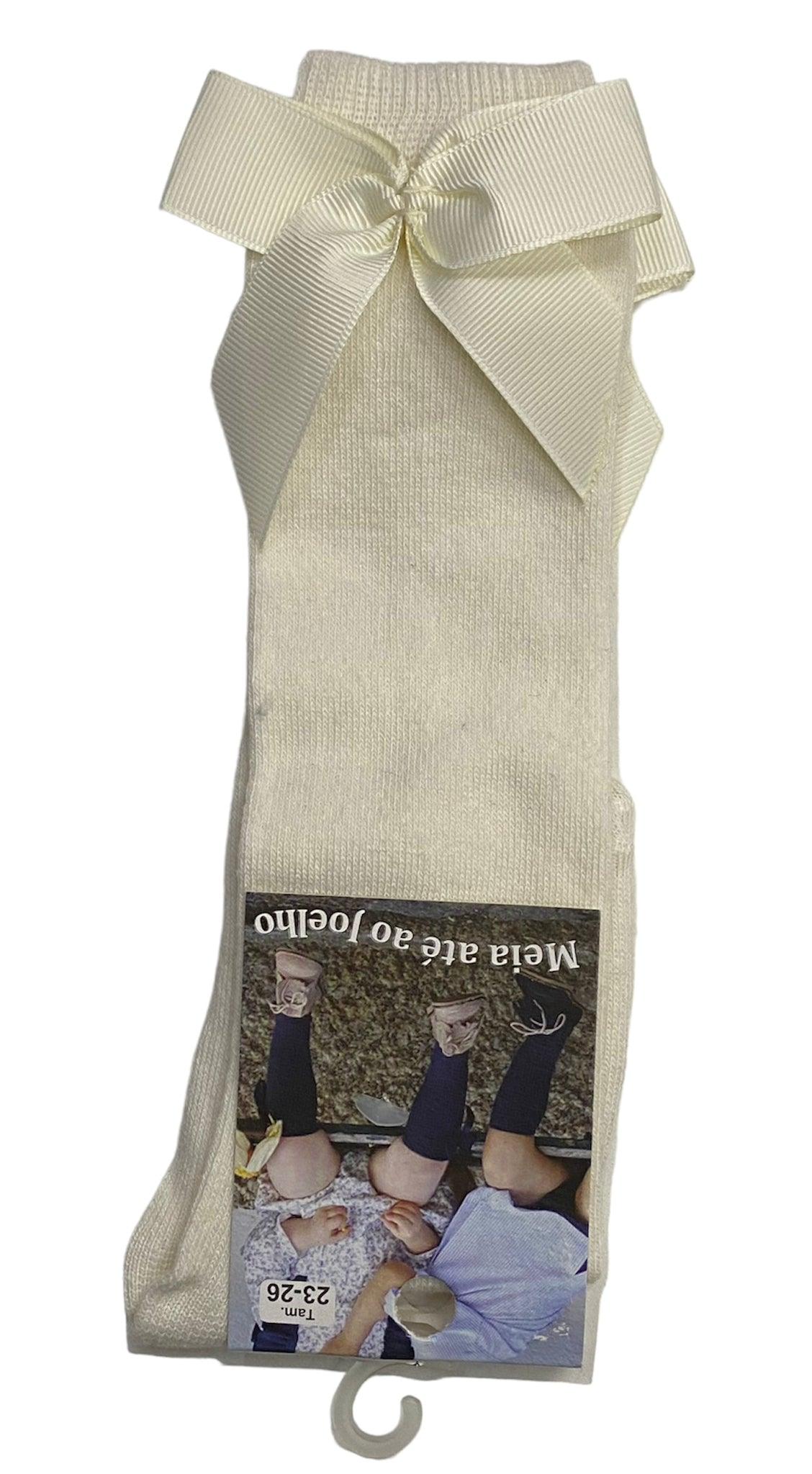 Meia de bebé até ao joelho com laço - Rarassocks