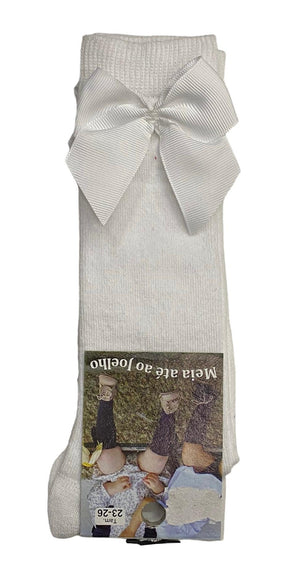 Meia de bebé até ao joelho com laço - Rarassocks
