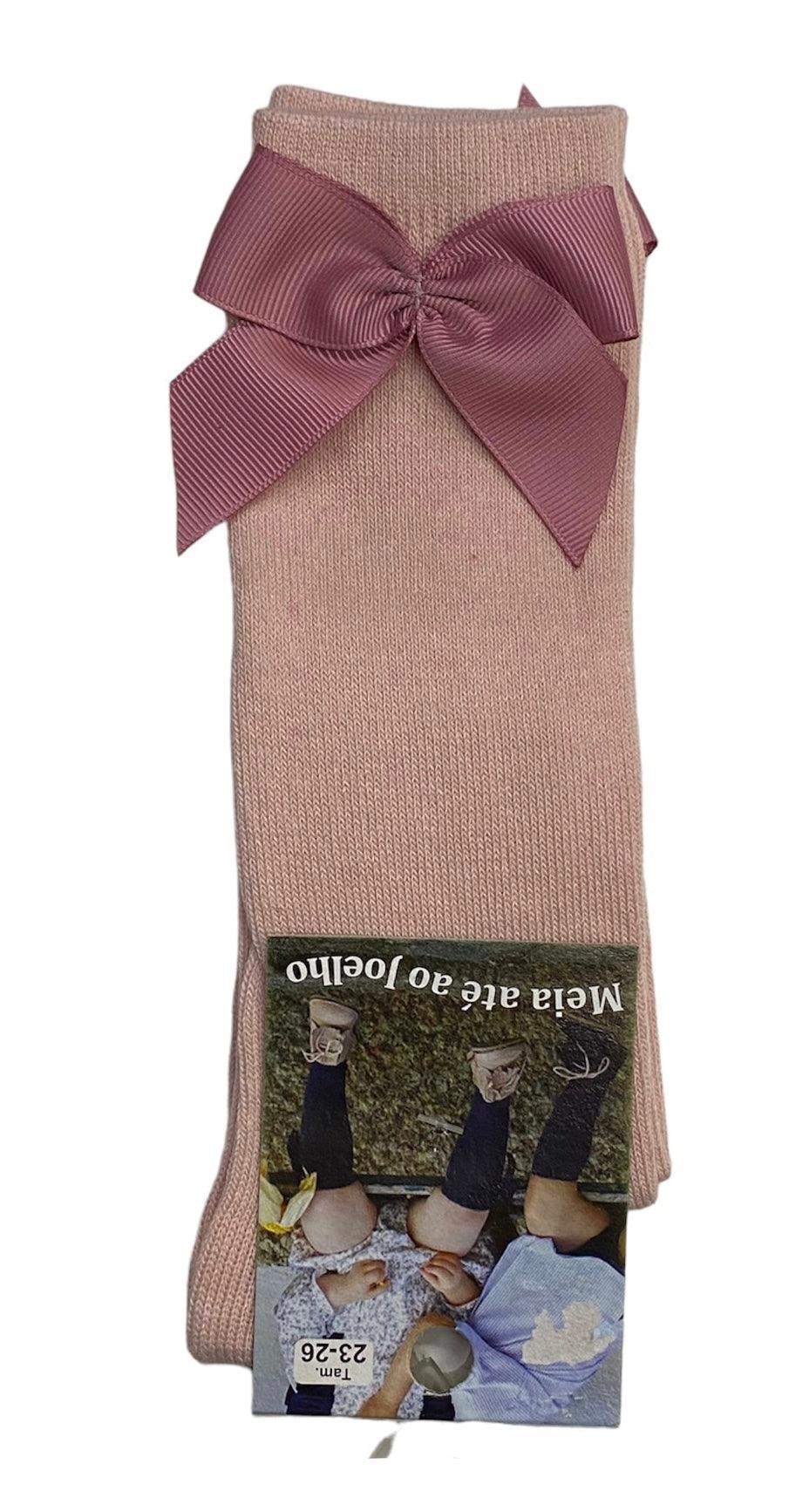 Meia de bebé até ao joelho com laço - Rarassocks
