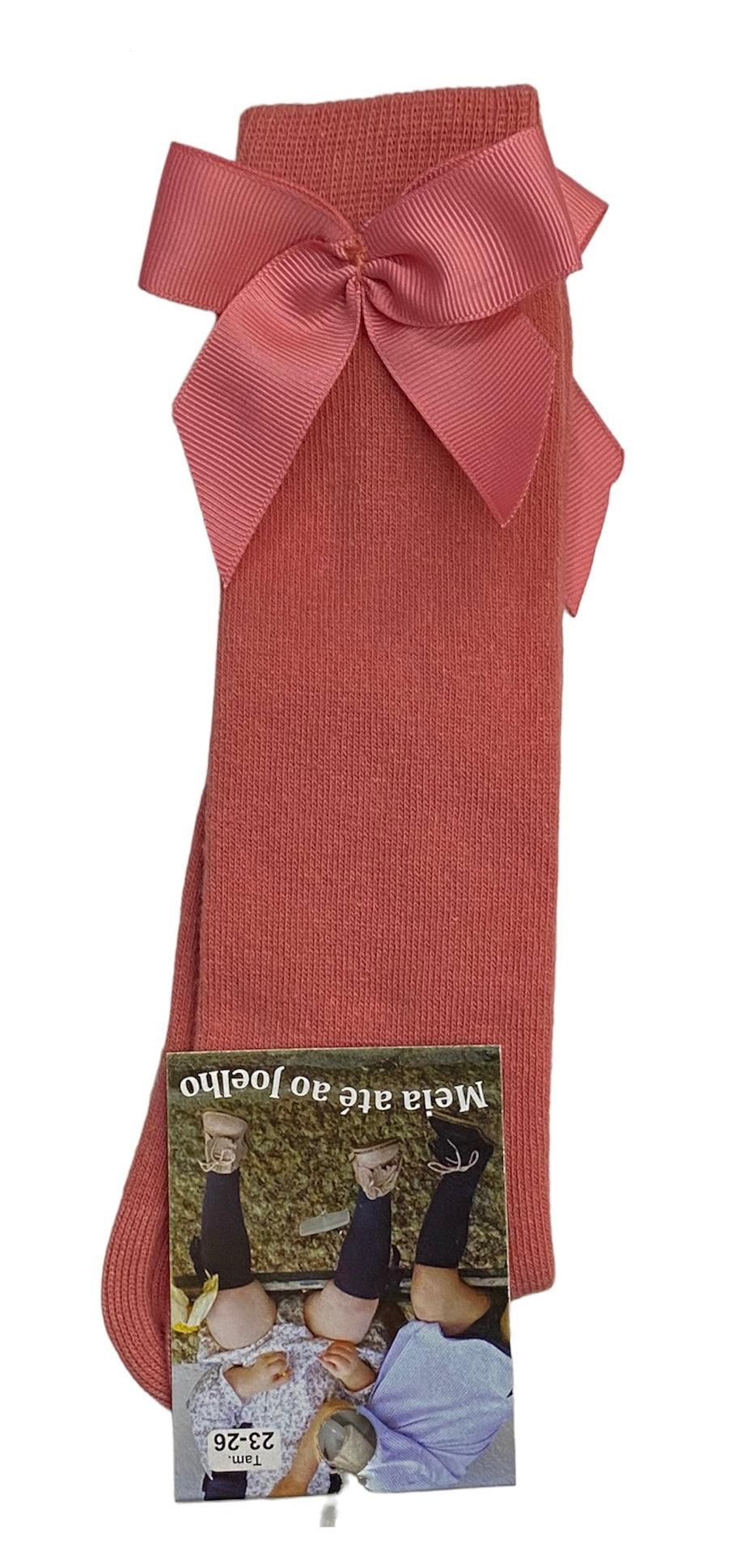Meia de bebé até ao joelho com laço - Rarassocks