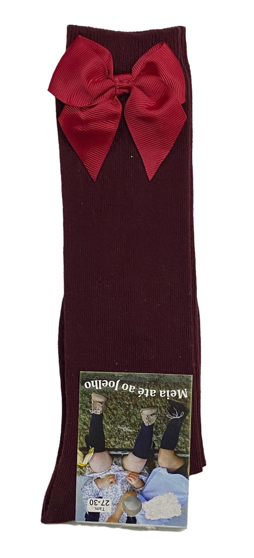Meia de Criança até ao joelho com laço - Rarassocks