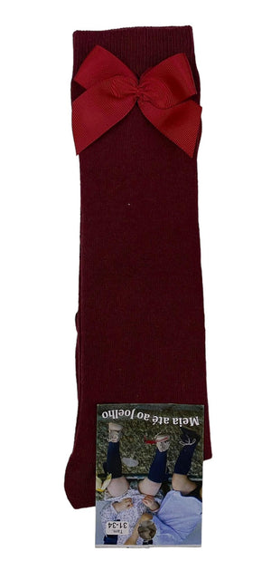 Meia de Criança até ao joelho com laço - Rarassocks