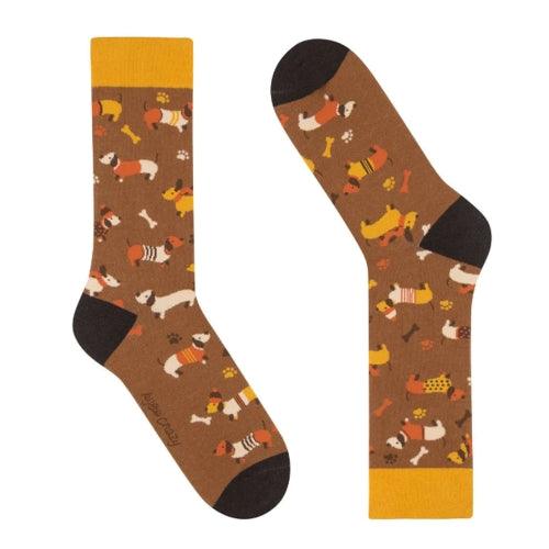 Meias Kylie Crazy Cão Salsicha - Rarassocks