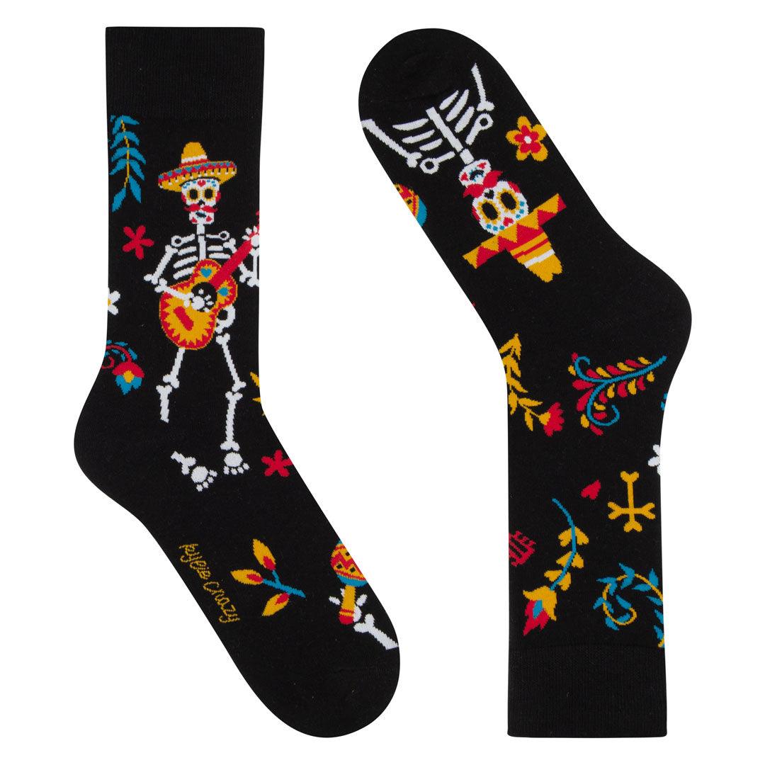 Meias Kylie Crazy Esqueleto Mexicano - Rarassocks