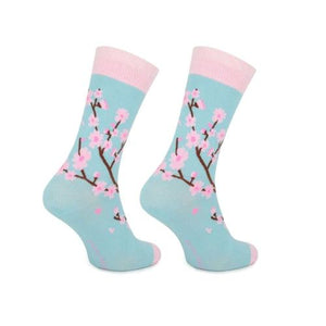 Meias Kylie Crazy Flor Cerejeira - Rarassocks