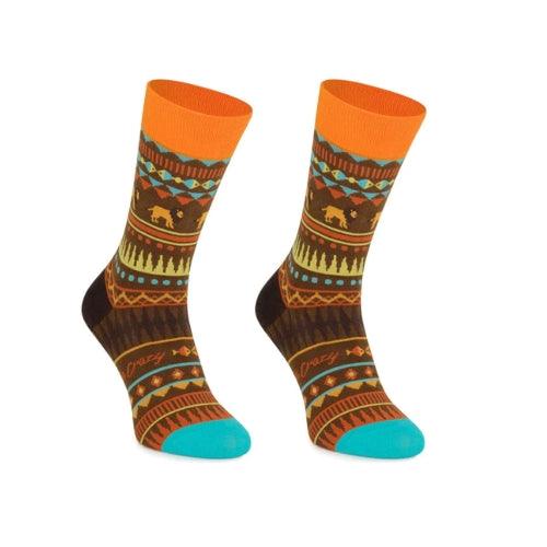 Meias Kylie Crazy Formas Geométricas e Leão - Rarassocks