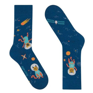 Meias Kylie Crazy Gato Astronauta - Rarassocks