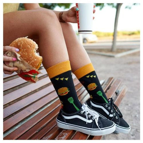 Meias Kylie Crazy Hamburguer - Rarassocks