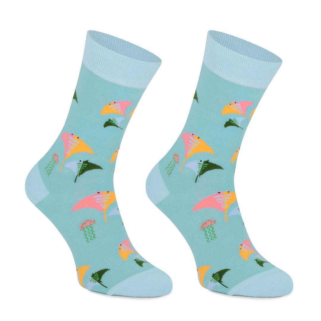 Meias Kylie Crazy Peixes Raia - Rarassocks