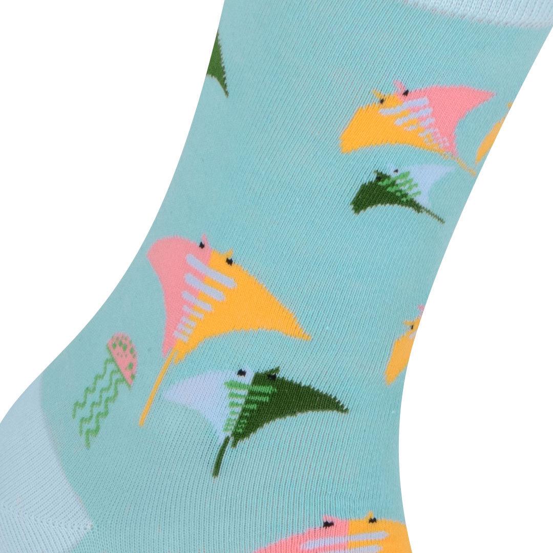 Meias Kylie Crazy Peixes Raia - Rarassocks