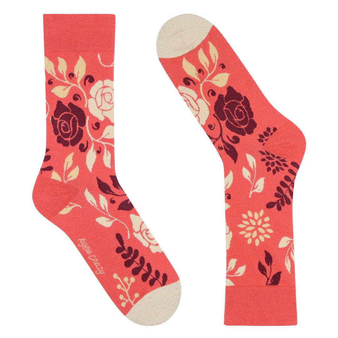Meias Kylie Crazy Rosas - Rarassocks