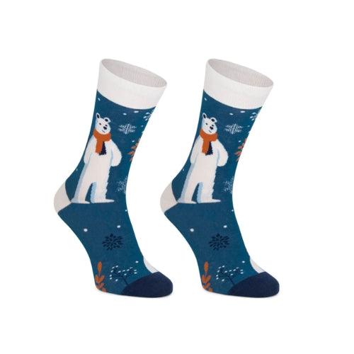 Meias Kylie Crazy Urso Polar - Rarassocks