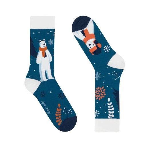 Meias Kylie Crazy Urso Polar - Rarassocks